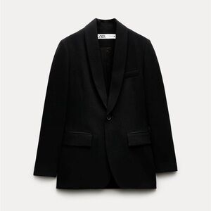 Zara Fitted Tuxedo Jacket ZW collection.